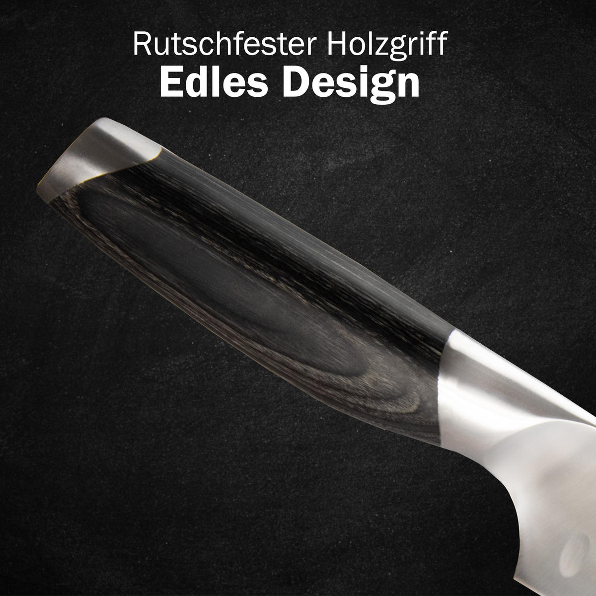 SANTOKUMESSER P-Series Holzgriff 32cm - Alufarben, Metall (32cm) - DarBene