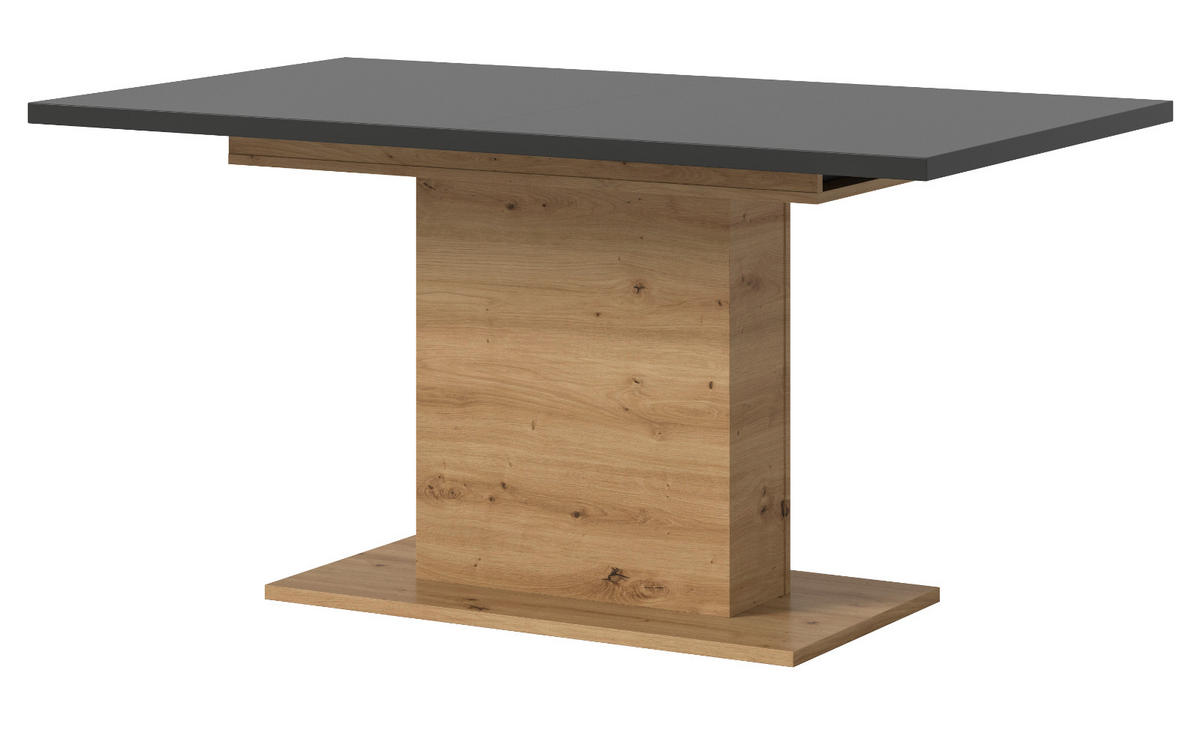 ESSTISCH grau, Eiche Artisan Küchentisch ausziehbar 150 - 190 cm - Eiche Artisan/Grau, Holzwerkstoff/Metall (150/90/76cm) - Inn.Furn