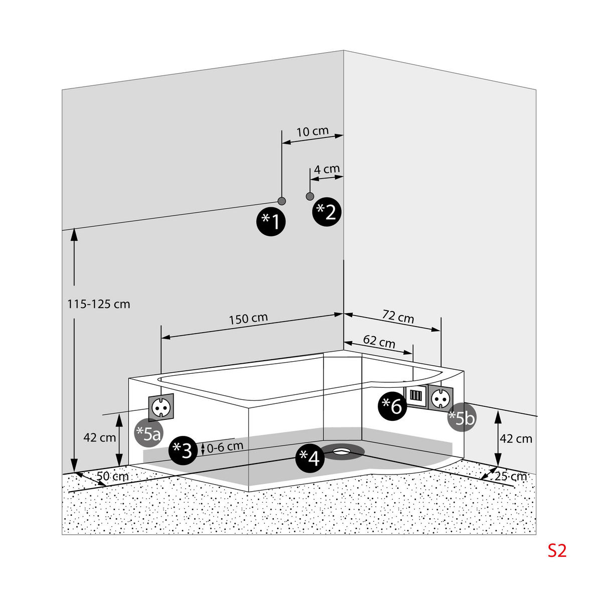 WHIRLPOOL Wanne Duschkabine ws K50-L02-WP-EC 170x1 - Weiß, Glas/Kunststoff (98/225/170cm) - AcquaVapore by Sandra Jentho
