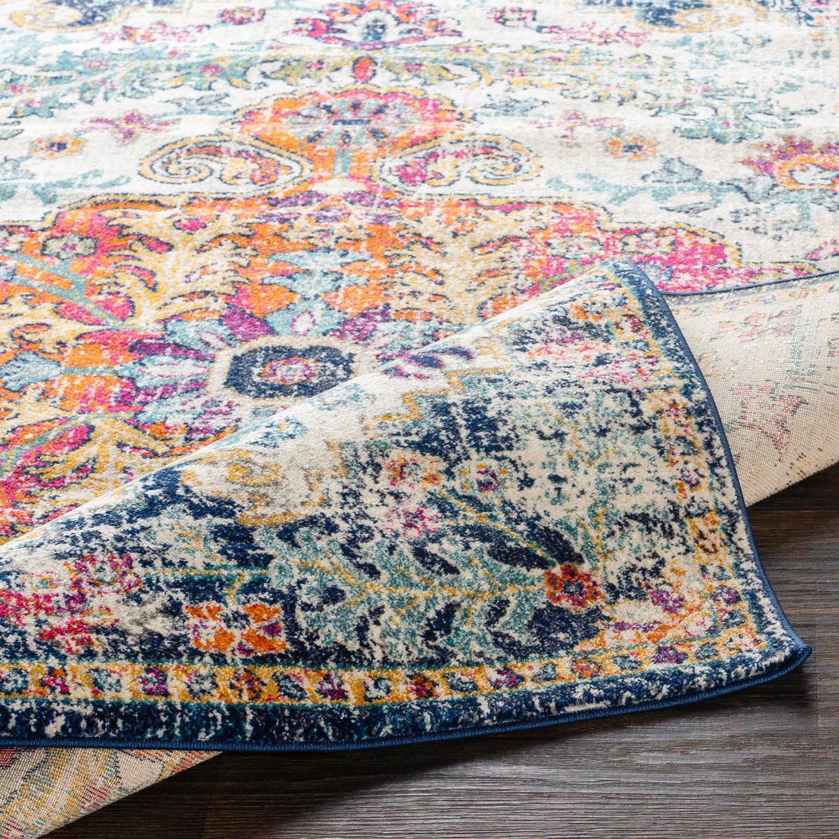 VINTAGE-TEPPICH 95/150 cm Mehrfarbig - Orange, Textil (95/150cm)