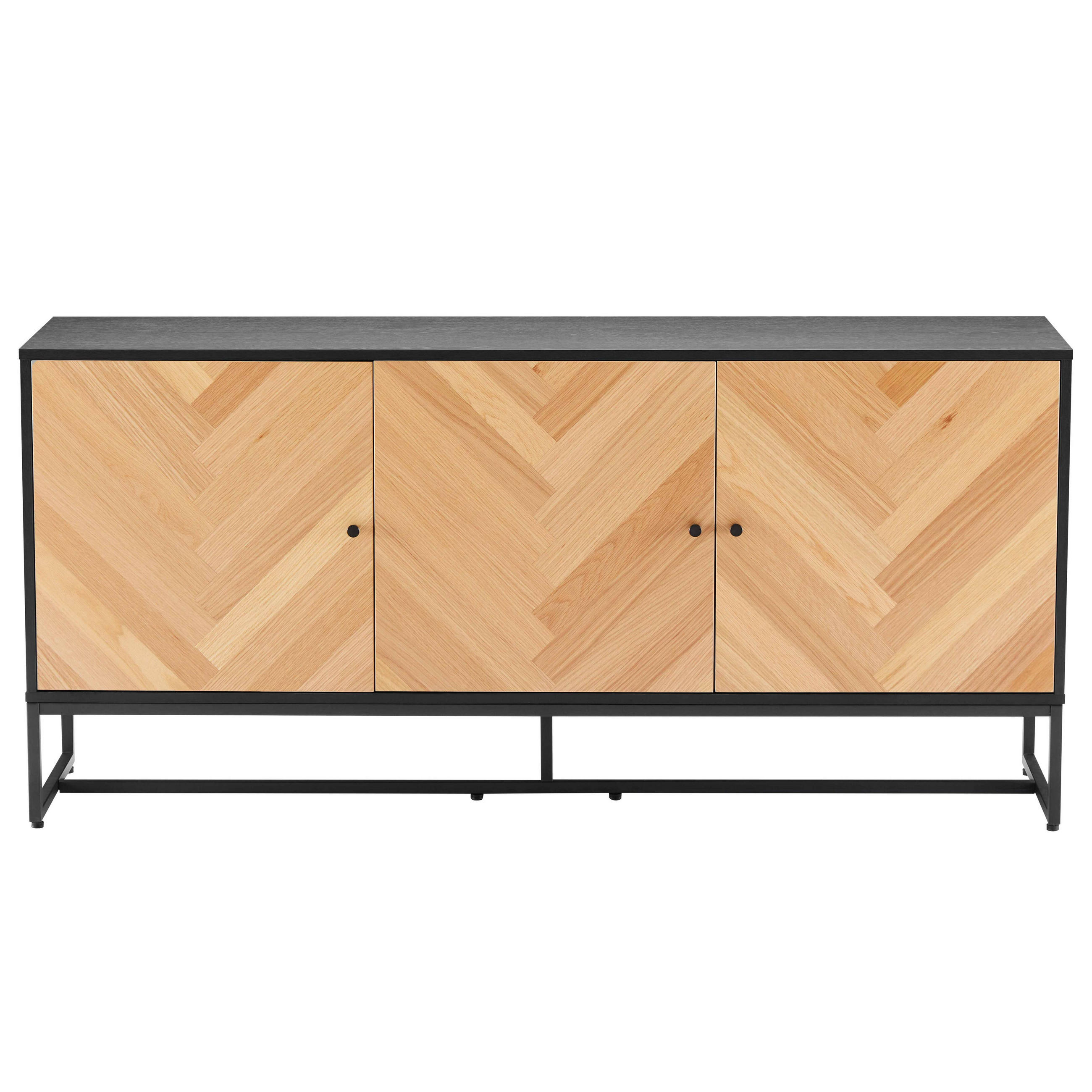Thumbnail - Oviala Sideboard, Braun, Holz, Rechteckig, 40x75x160 cm, Wohnzimmer, Kommoden & Sideboards, Sideboards