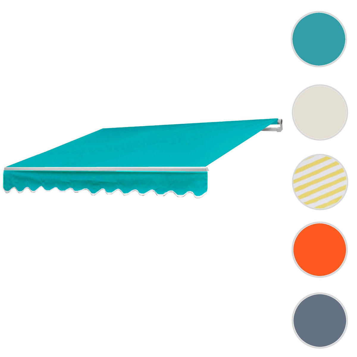 ALU-MARKISE Türkis - Türkis, Textil (450/18/300cm) - MCW