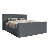 BOXSPRINGBETT Velipoja Premium 200x200 cm, Dunkelgrau - Dunkelgrau, Textil (200/200cm) - Fedve