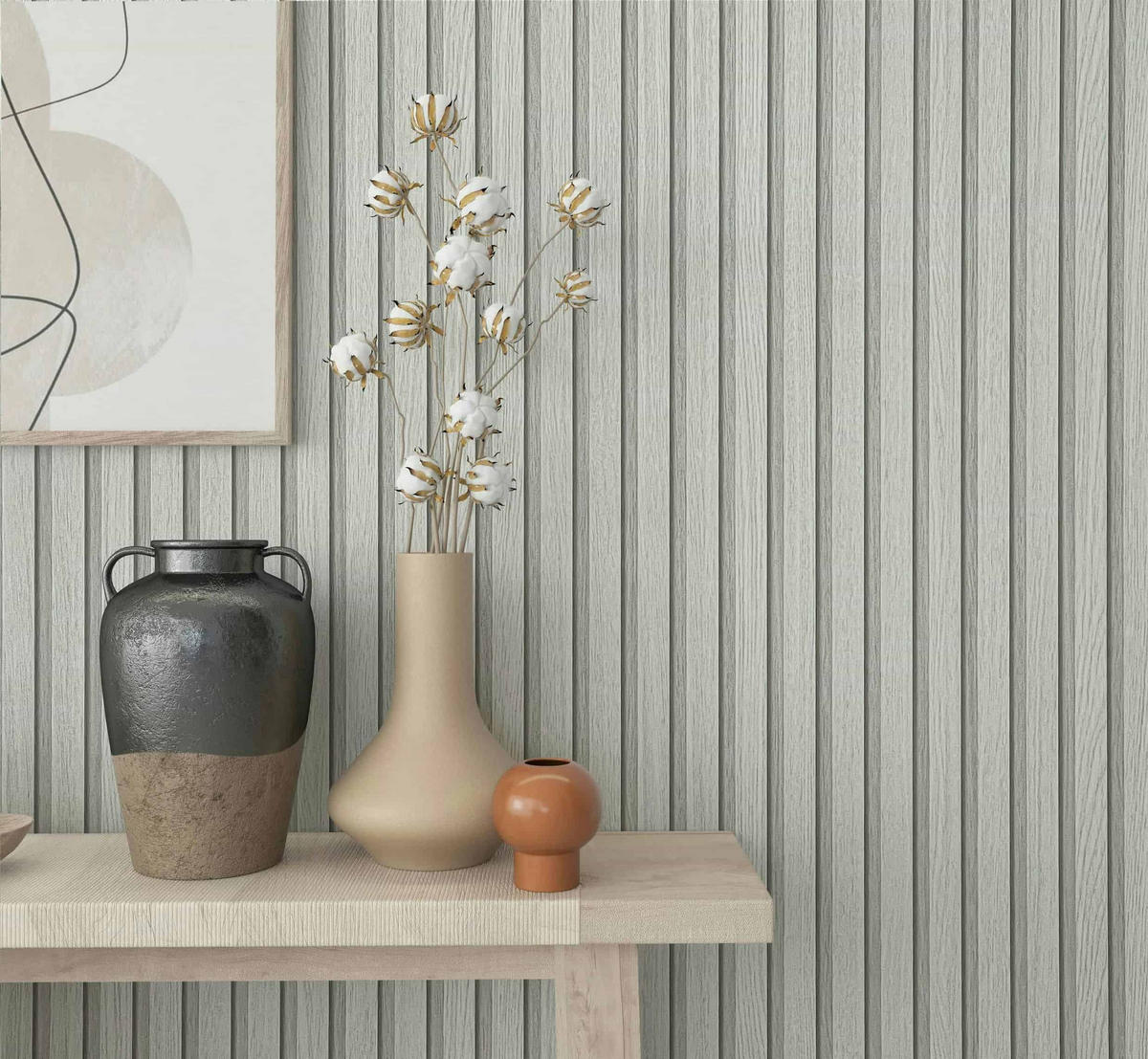 VLIESTAPETE Streifen Tapete greige - Greige, Papier (53/1005cm) - marburg