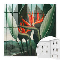SCHLÜSSELBOX Weiß 30x30 cm – Türöffnung nach rechts - Die Exotik der Natur - Grün, Metall (30/30/5cm) - TULUP