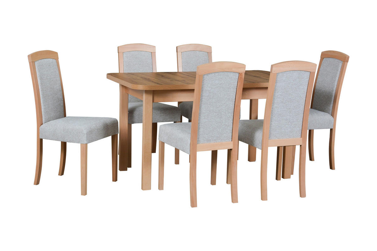 STUHL 2er Roma 7, grandson - Beige, Holz (45/96/41cm) - Leaf Design