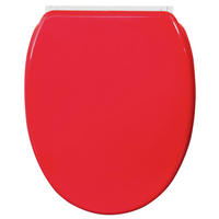 WC-SITZ mit Absenkautomatik & Top Fix Rot - Rot, Holzwerkstoff (37.7/5.5/48cm) - Sanilo