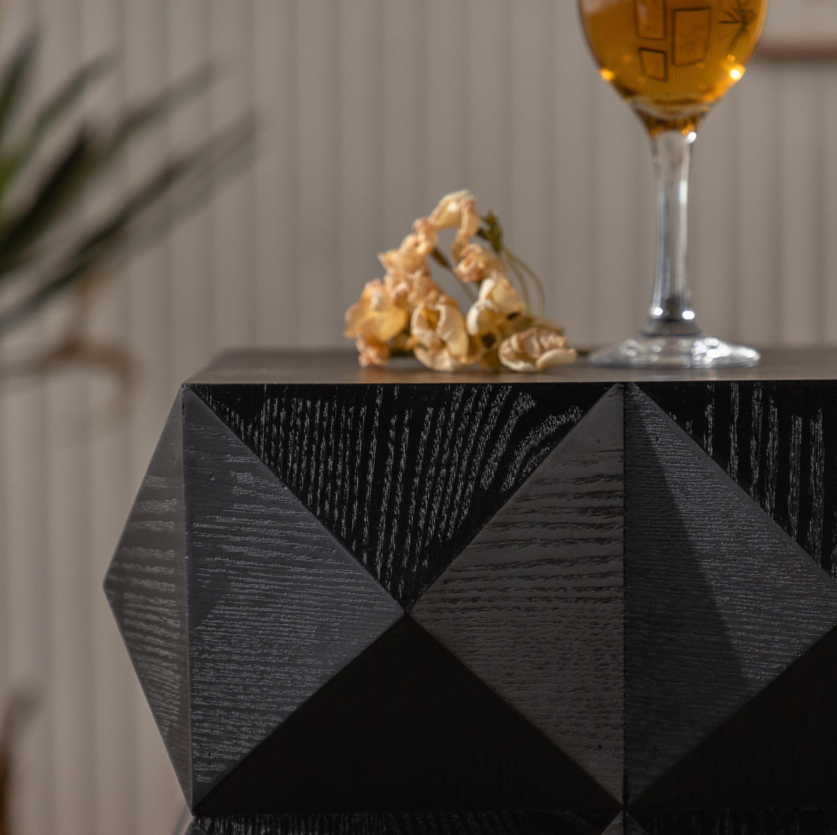 COUCHTISCH 60 cm Schwarz aus Massivholz und MDF im Vintage-Stil - Schwarz, Holzwerkstoff (37/37/60cm) - OKMYHOME