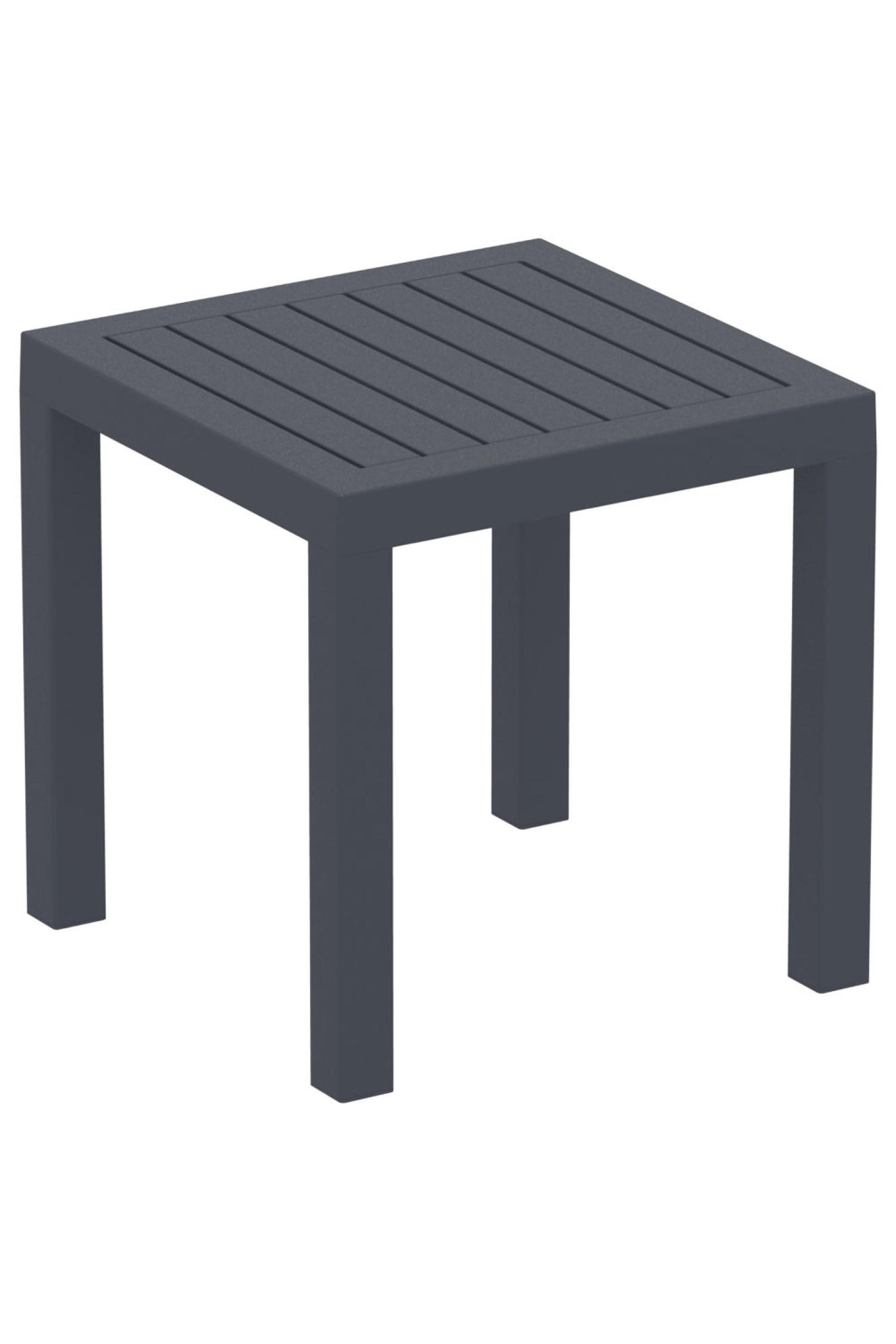 TPFGarden Gartentisch/Beistelltisch Dunkelgrau 45x45x45 cm