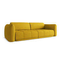 3-SITZER SOFA Chenille Stoff Gelb - Currygelb/Gelb, Kunststoff/Textil (210/74/105cm) - Makamii