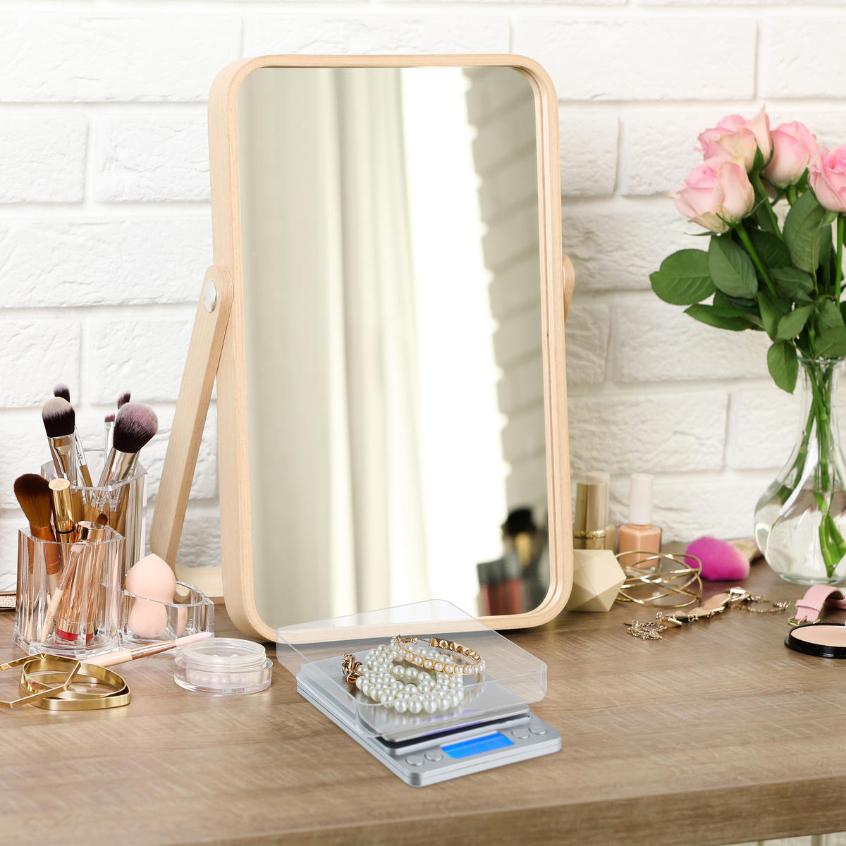 FEINWAAGE - Silberfarben, Kunststoff/Metall - Relaxdays