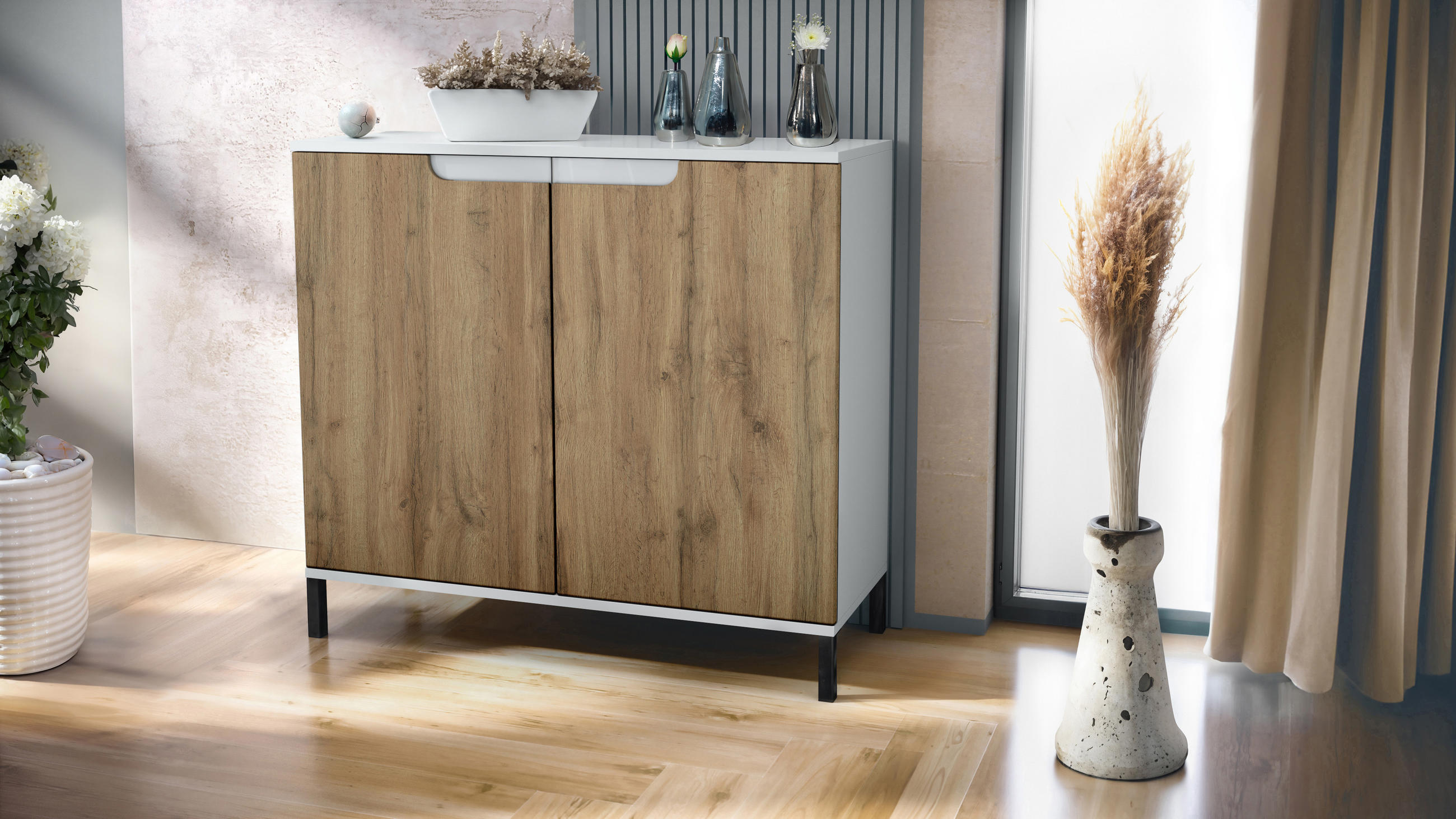 KOMMODE Sylt Eiche Wotan - Eiche Wotan, Holzwerkstoff (92.5/83.5/35cm) - Vladon
