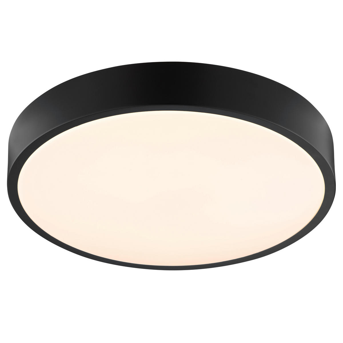 LED DECKENLEUCHTE Delvin Schwarz/Weiß 33/33/7 cm - Schwarz, Metall (33/33/7cm) - Brilliant