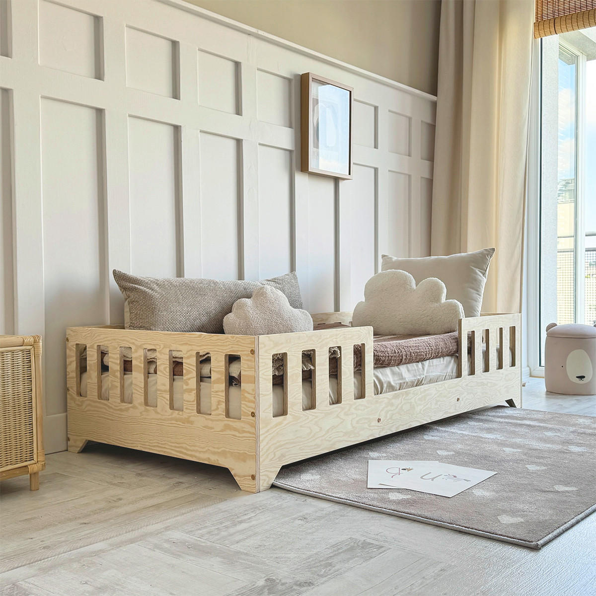 POSTEL 90/190 Clarisse Přírodní dřevo - hnědá, dřevo (90/190cm) - Petits-meubles