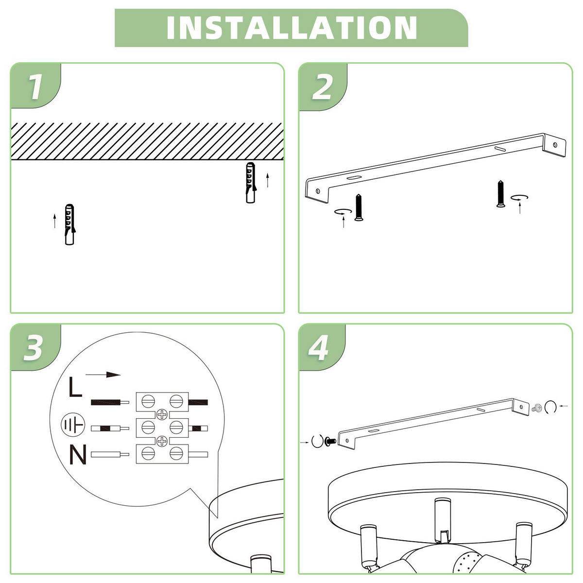 LED-DECKENSTRAHLER Leggett 3-flammig 60/15.5/19cm - Weiß, Metall (60/15.5/19cm) - Nettlife