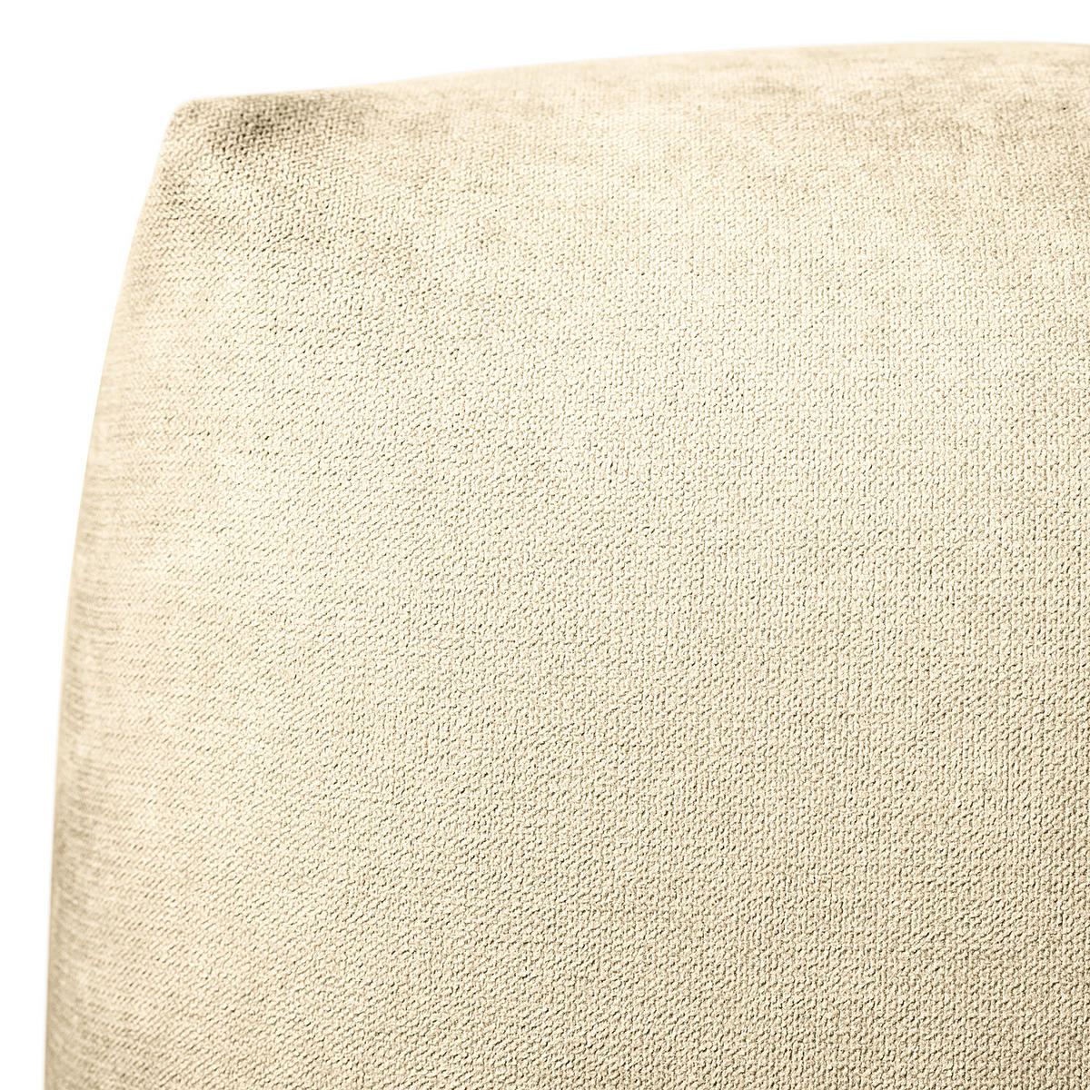 POLSTERHOCKER - Strukturstoff - Beige/Schwarz, Kunststoff/Textil (102/41/52cm) - home24