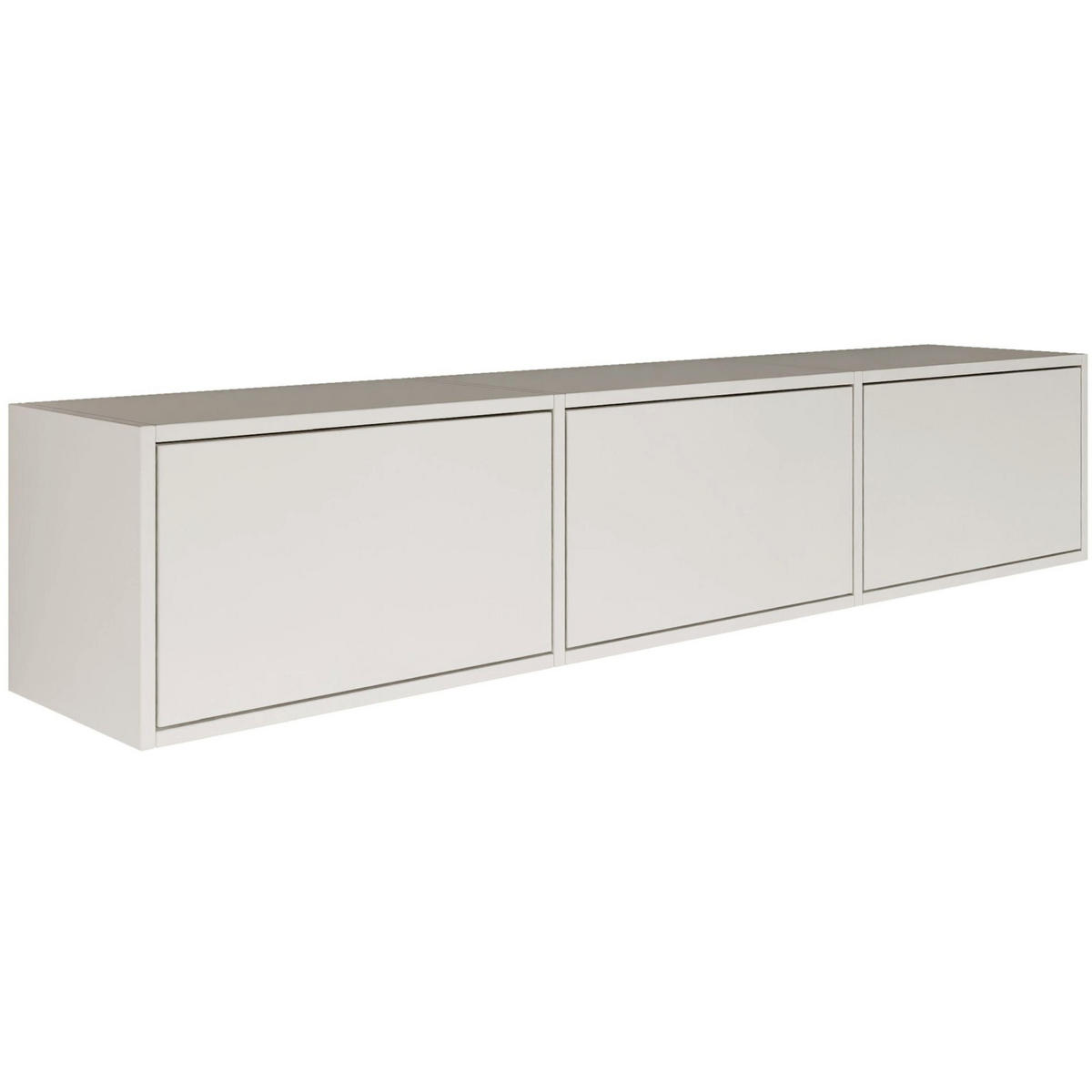 TV-LOWBOARD Framme hängend, 3 Klappen, Weiß, 150/30/30 cm - Weiß, Holzwerkstoff (150.1/30/30cm) - Selsey