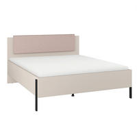 BETT 160/200 Bérénice Kaschmir - Beige, Holzwerkstoff (160/200cm) - Petits-meubles