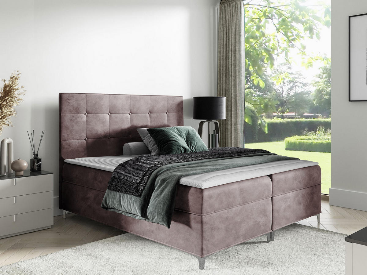 BOXBETT Snake - Violett, Holz (140/200cm) - MIRJAN24