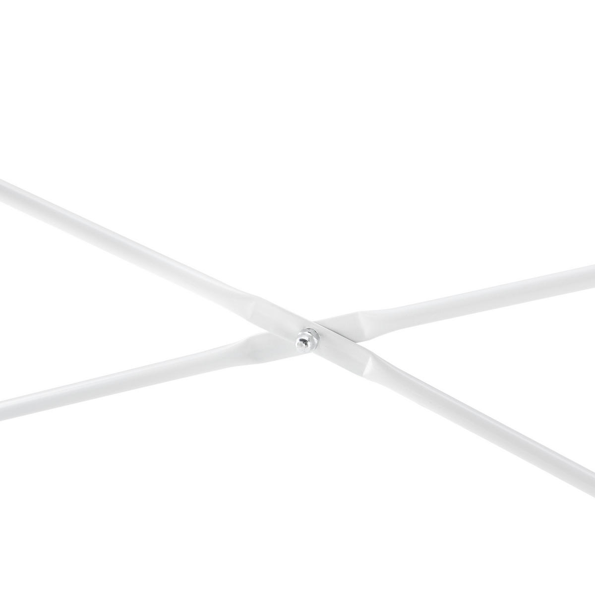 SCHREIBTISCH Røros - Weiß, Holzwerkstoff/Metall (60/120/72cm) - [en.casa]