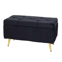 SITZBANK MIT STAURAUM Schwarz - Schwarz, Textil (80/45/40cm) - MCW