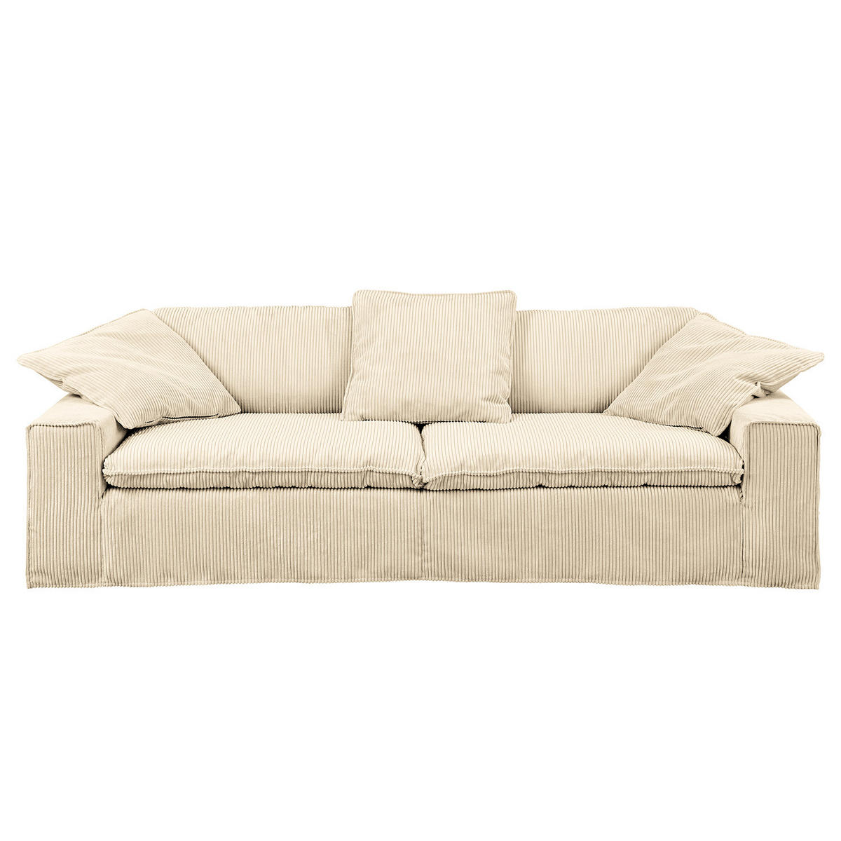 3-SITZER SOFA - Beige, Holzwerkstoff (258/90/116cm) - home24
