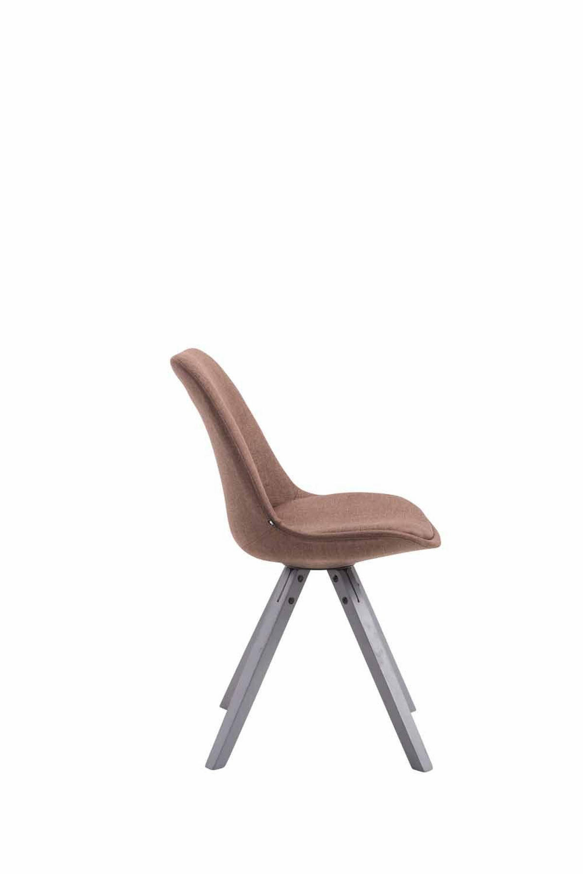 STUHL Stoff braun - Braun/Grau, Holz/Textil (48/84/56cm) - CLP