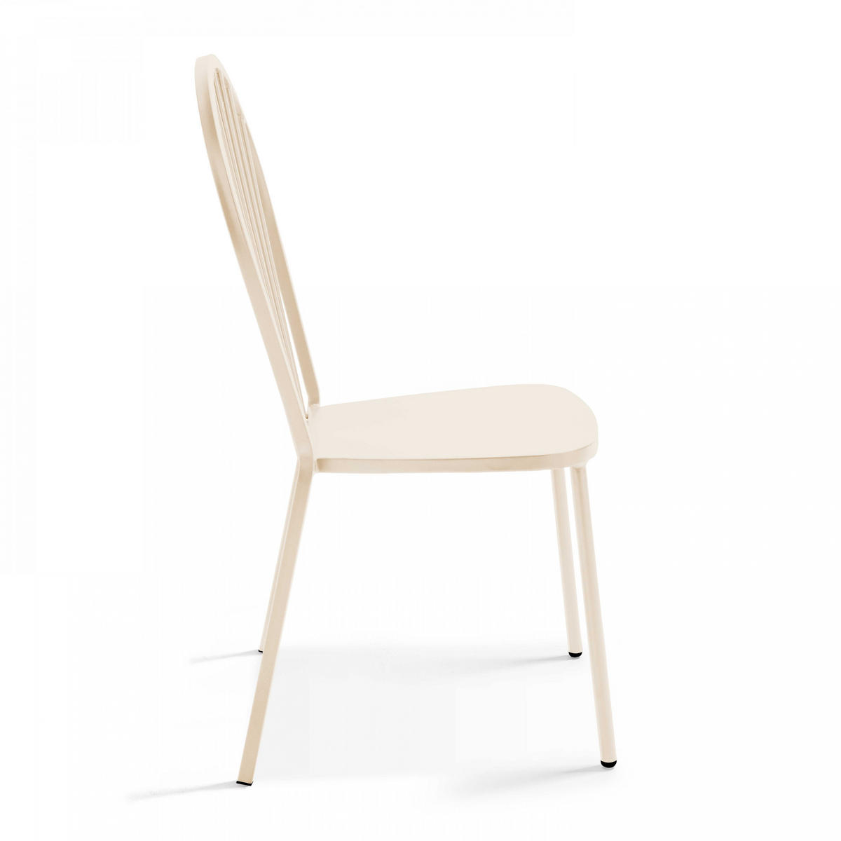 GARTENSET 3-tlg., Elfenbeinfarbe - Creme, Metall - Oviala