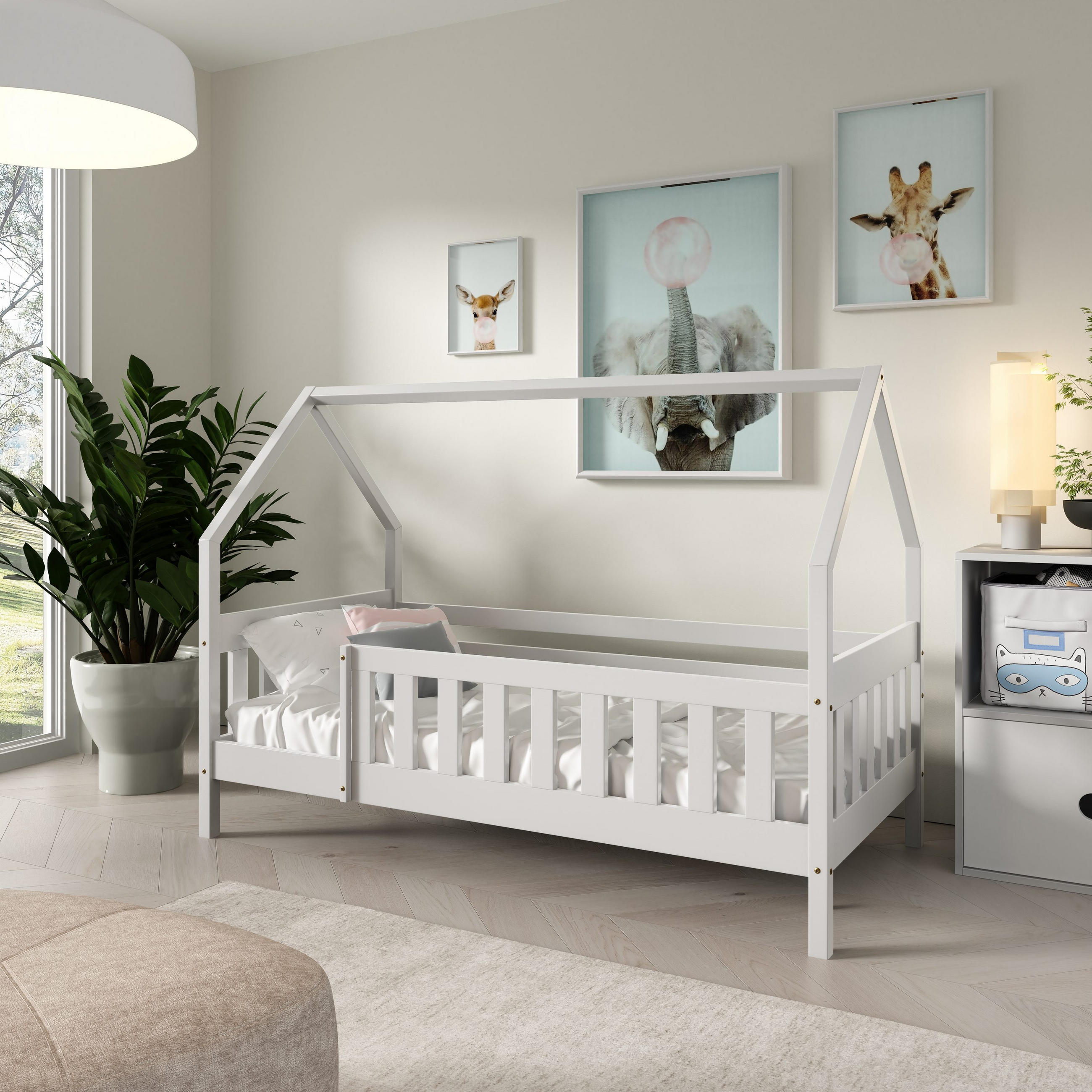 KINDERBETT BELLA 80x160 cm Weiß - Weiß, Holz (80/160cm) - MASSENO