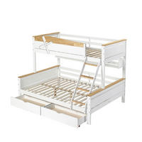 ETAGENBETT Windmühle Weiß+Natur 90x200cm & 140x200cm - Naturfarben, Holz (90/200cm) - ComfortXL