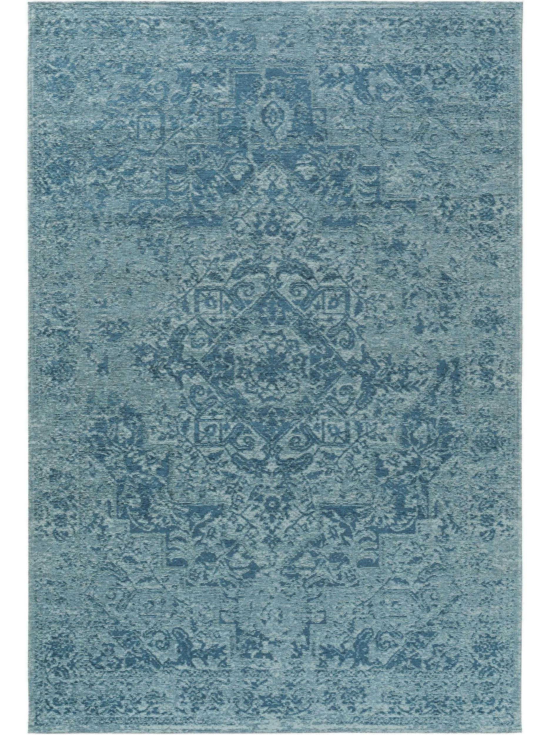 FLACHGEWEBETEPPICH Tosca Blau 195x285 cm - Blau, Textil (195/285cm) - benuta Pop