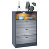 KOMMODE Pino Fronten in Avola-Anthrazit - Anthrazit, Holzwerkstoff (56/86.5/36cm) - Vladon