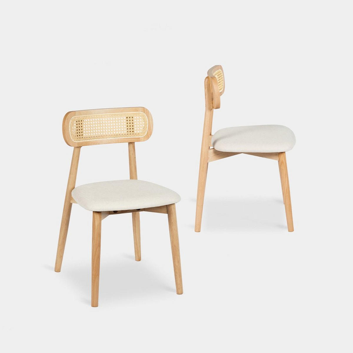 ESSZIMMERSTUHL Leyre Natürlich 47 cm x 80 cm 2er-Set - Naturfarben, Textil (47/80/51cm) - Klast Home