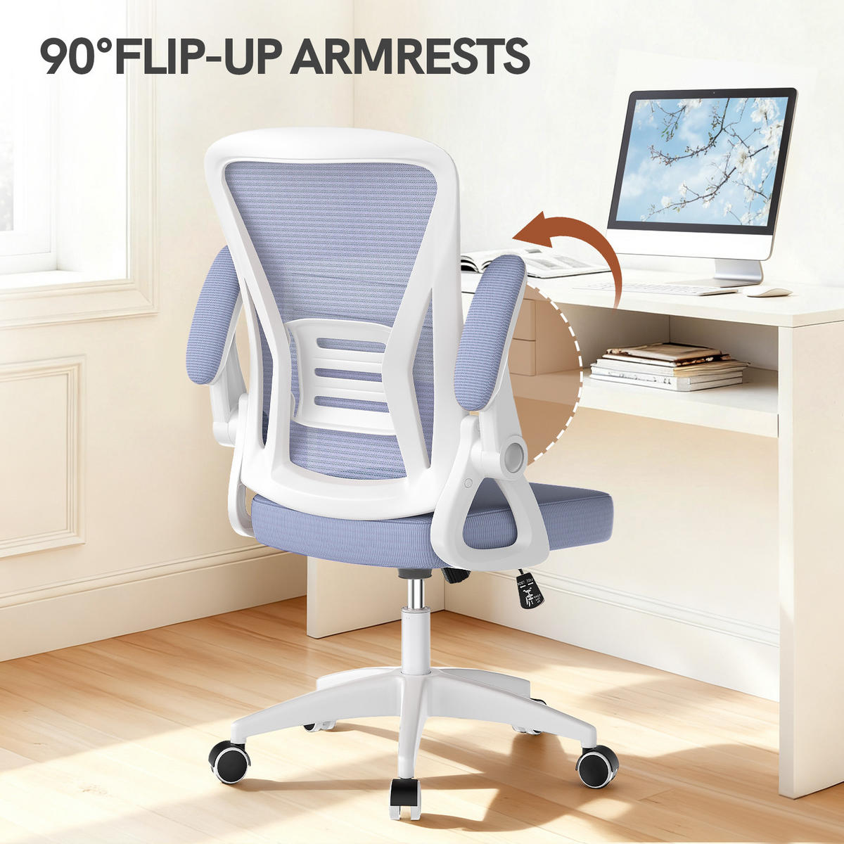 DREHSTUHL Netzbespannung Sitzkomfort Flieder - Lila, Metall (23/52/62cm) - Rattrix