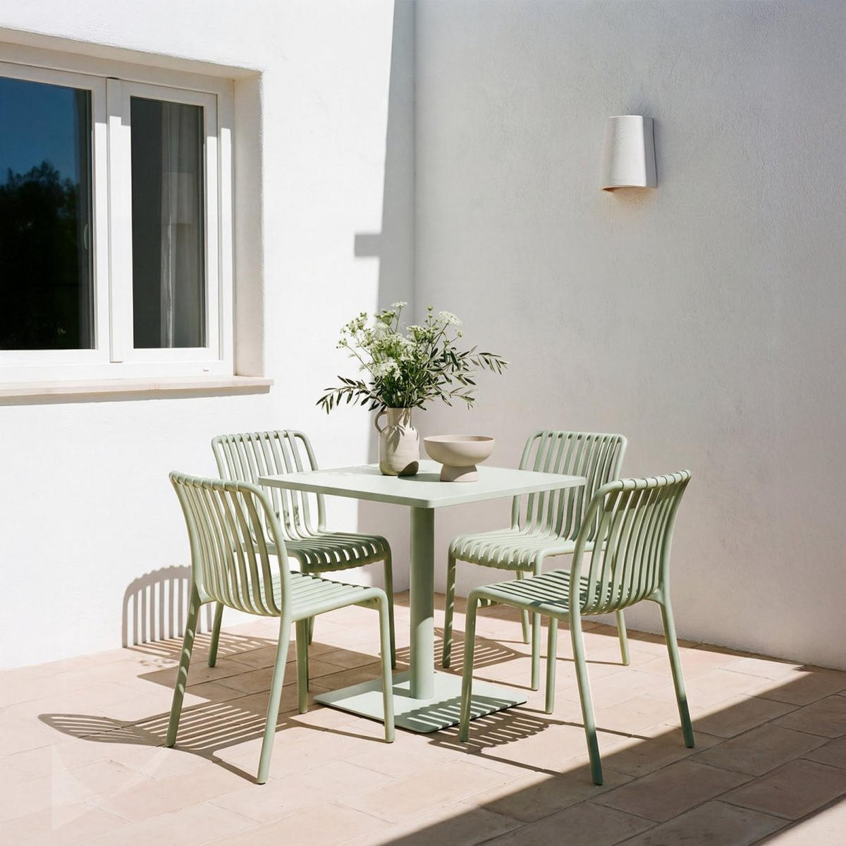 STUHL FÜR DRAUSSEN Ollie Grün 45 cm x 78 cm - Grün, Kunststoff (45/78/62cm) - Klast Home