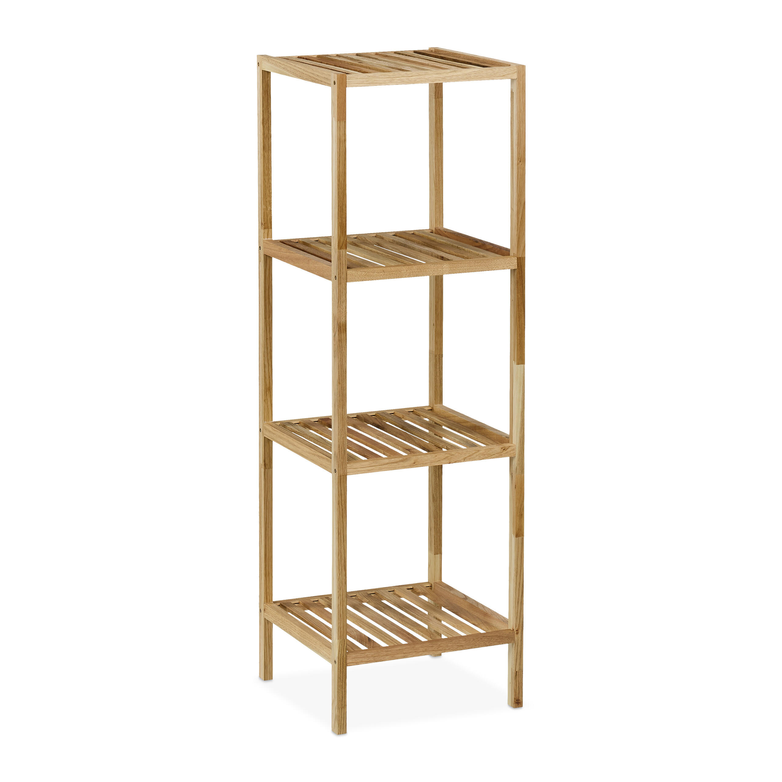 BADREGAL - Hellbraun, Holz (35.5/113/35.5cm) - Relaxdays