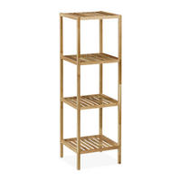 BADREGAL - Hellbraun, Holz (35.5/113/35.5cm) - Relaxdays