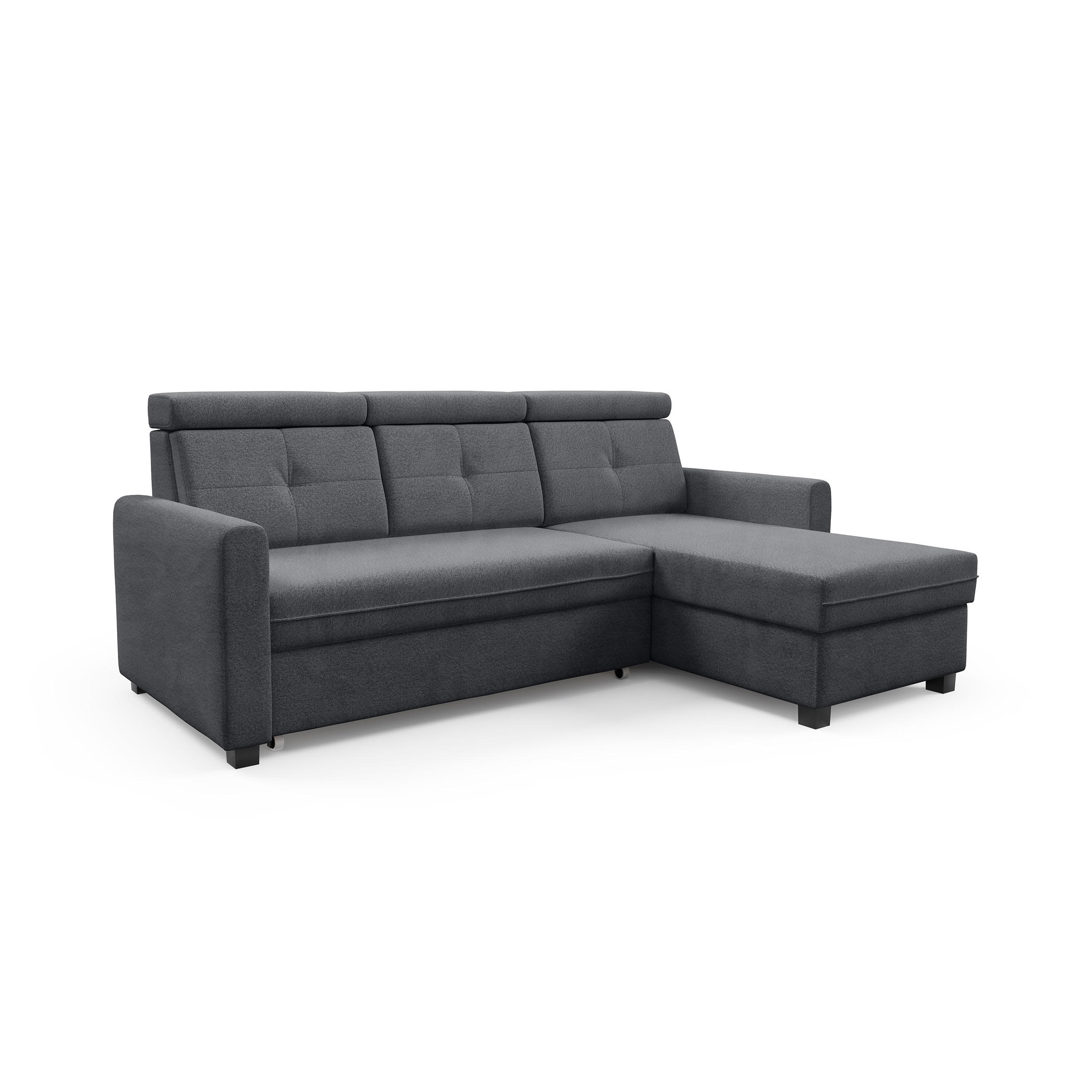 Thumbnail - Beautysofa Eckschlafsofa, Dunkelgrau, Textil, L-Form,L-Form, 217x166 cm, Wohnzimmer, Sofas & Couches, Wohnlandschaften, ...