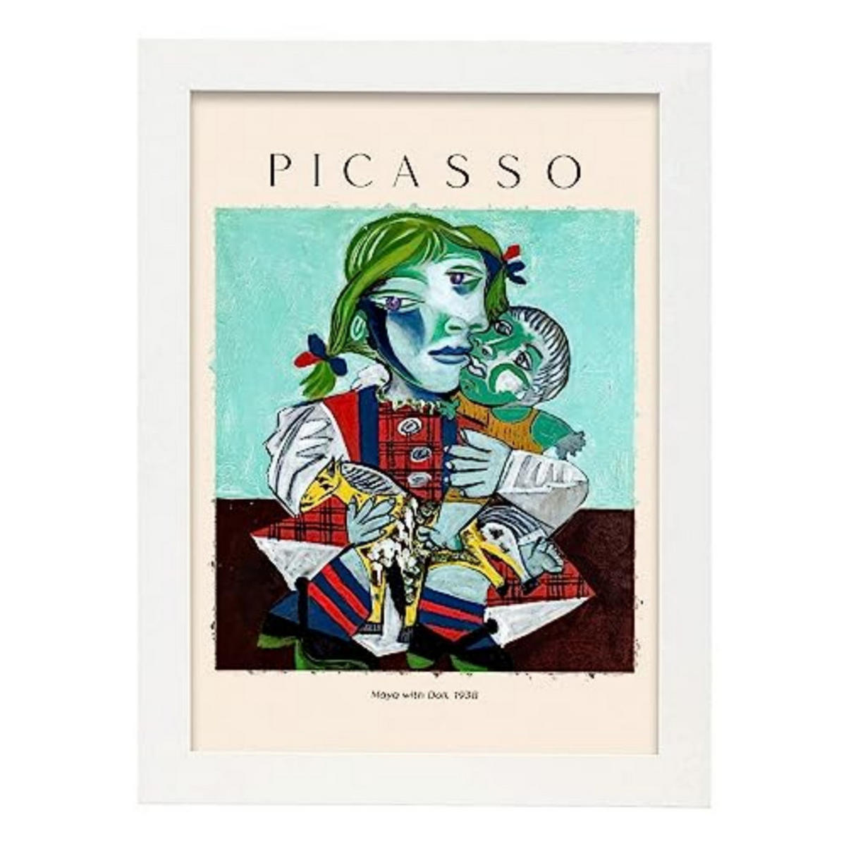 POSTER Maya Mit Puppe A4 Weißer Rahmen - Weiß, Papier (29.7/5/21cm) - Nacnic