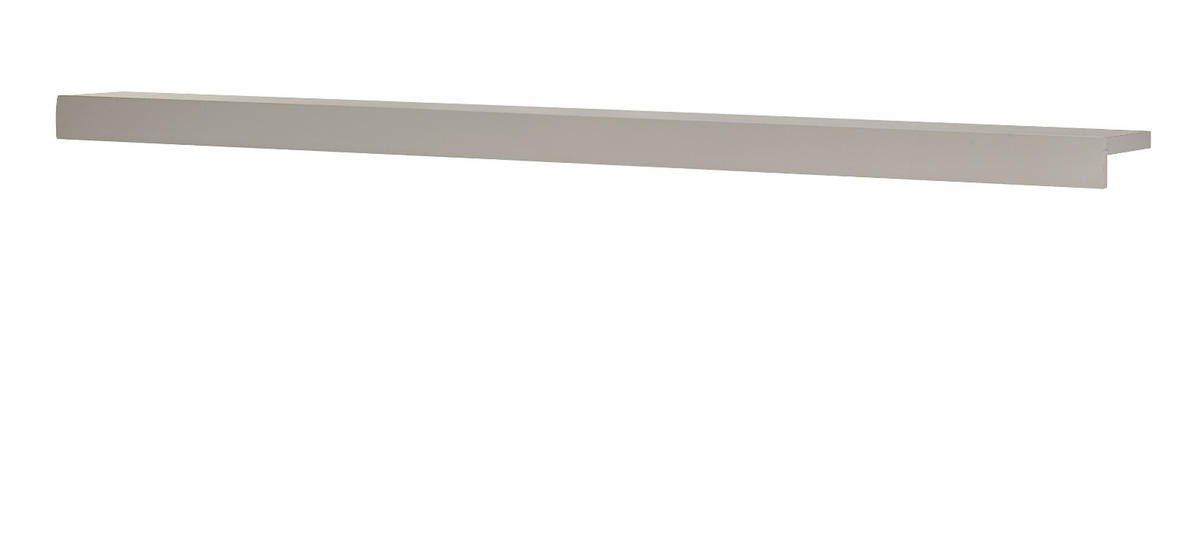 WANDBOARD Kieselgrau matt, Wandregal 200 cm - Eichefarben/Grau, Holzwerkstoff (200/8/20cm) - Furn.Design