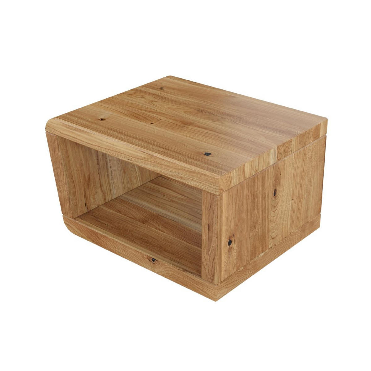 MASSIVHOLZNACHTTISCH Harald, Eiche - lackiert, Naturfarben - Eichefarben, Holz (50/37/40cm) - Visby