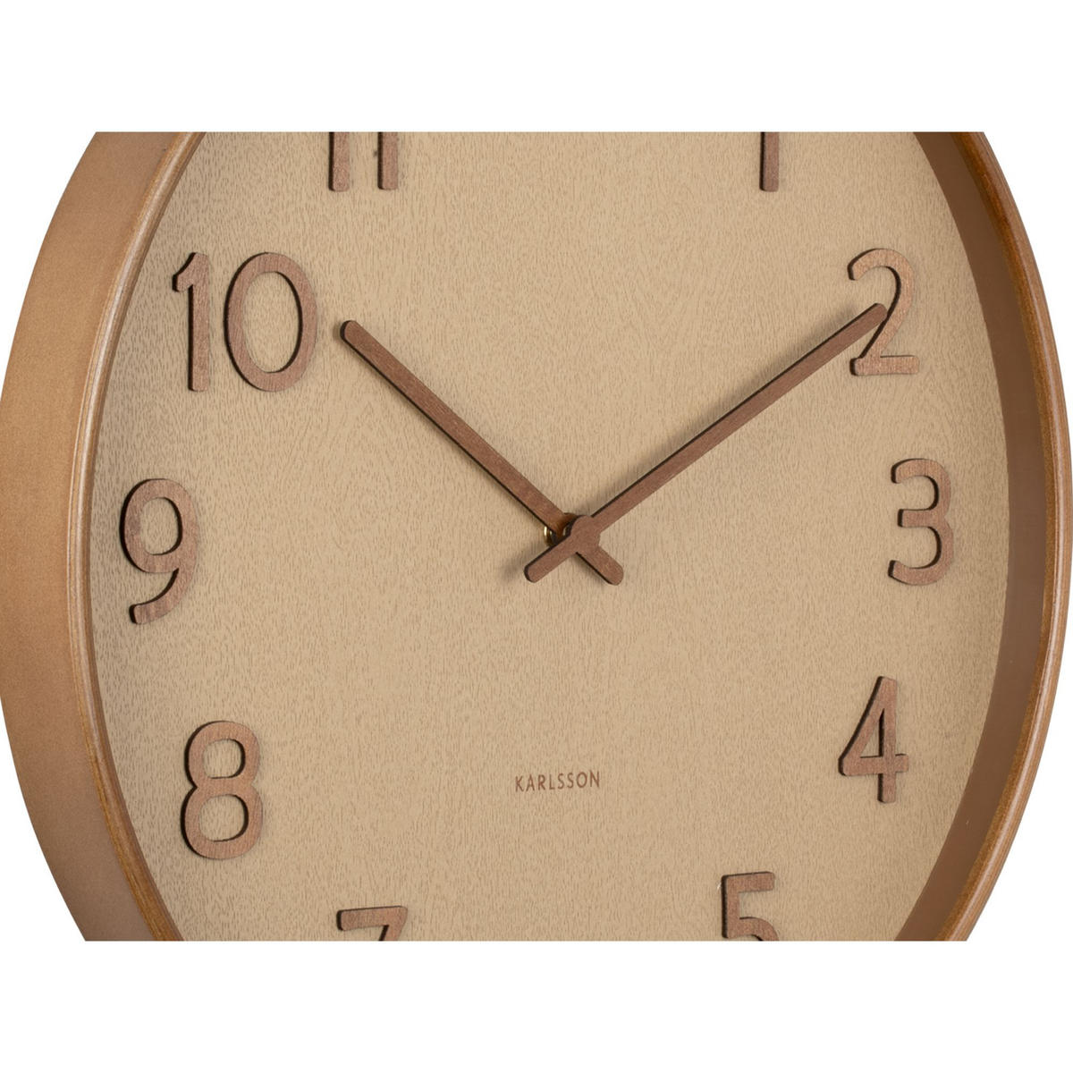 WANDUHR Pure Braun 40/40/4.5 cm - Braun, Holz (40/4.5/40cm) - Karlsson