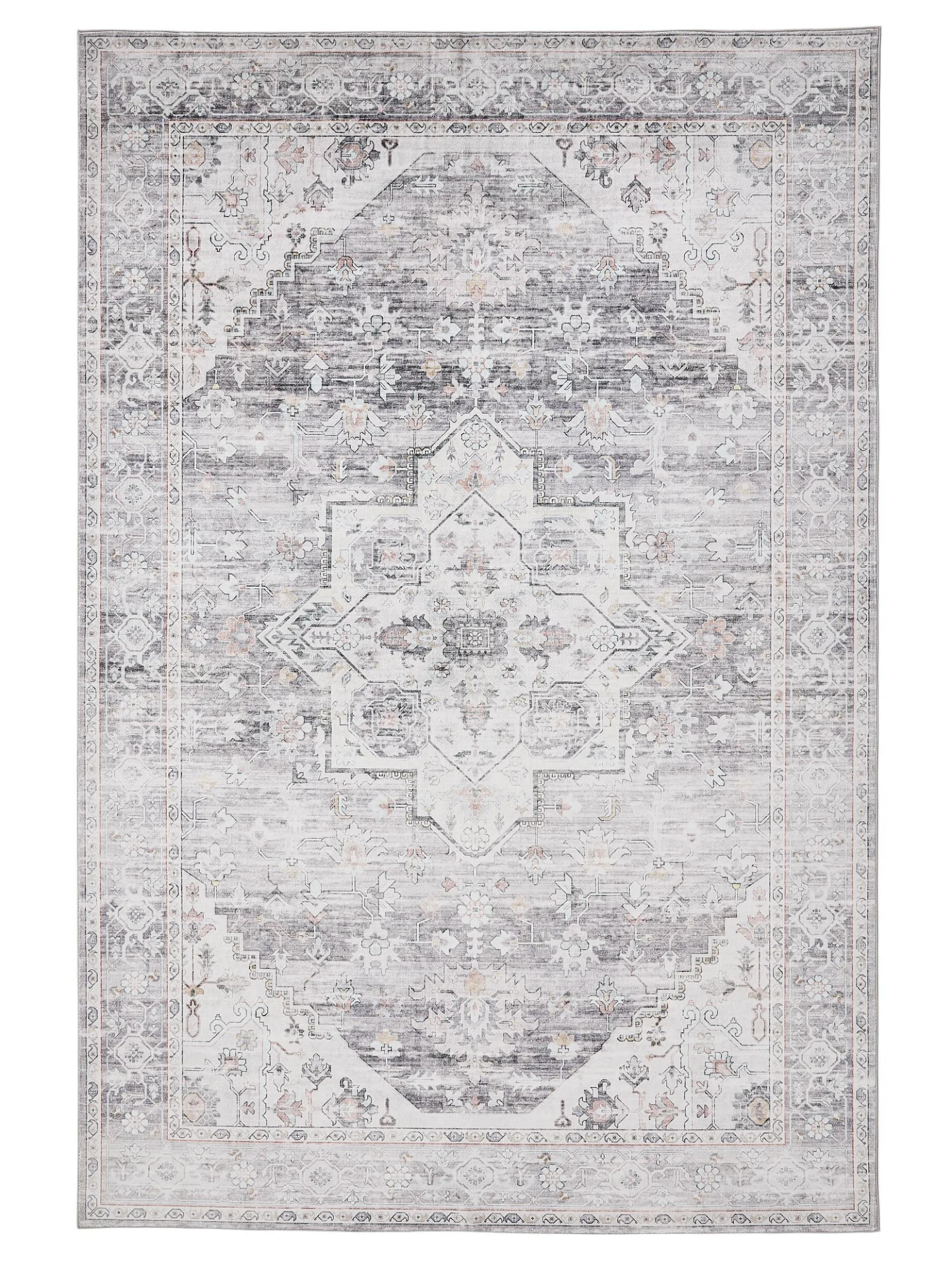 VINTAGE-TEPPICH Miray waschbar 200/300 cm - Grau, Kunststoff (200/300cm) - benuta Nest