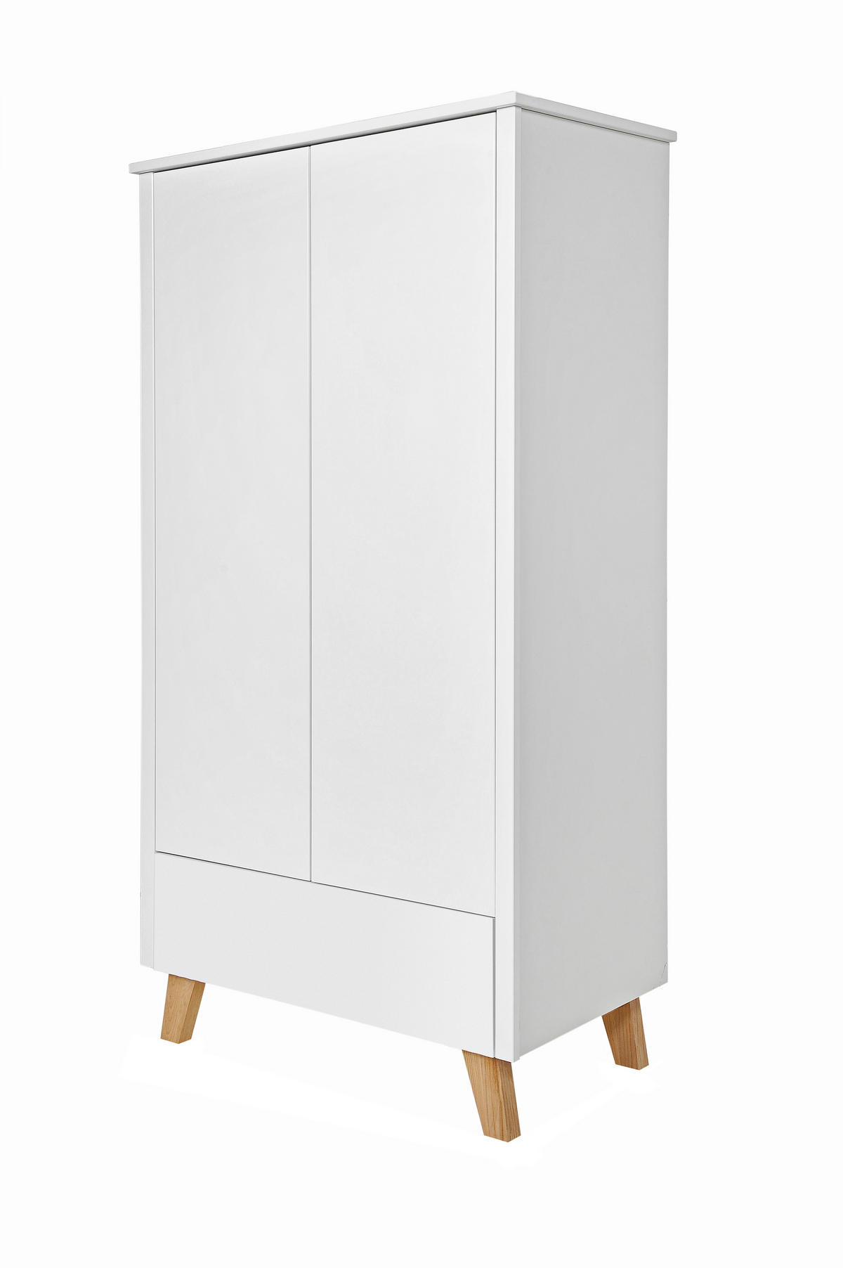 KINDERKLEIDERSCHRANK Zara_2, 2-türig – ideal für das Kinderzimmer - Weiß, Holzwerkstoff (94/176/51.5cm) - RAUMHIRSCH FURNITURE