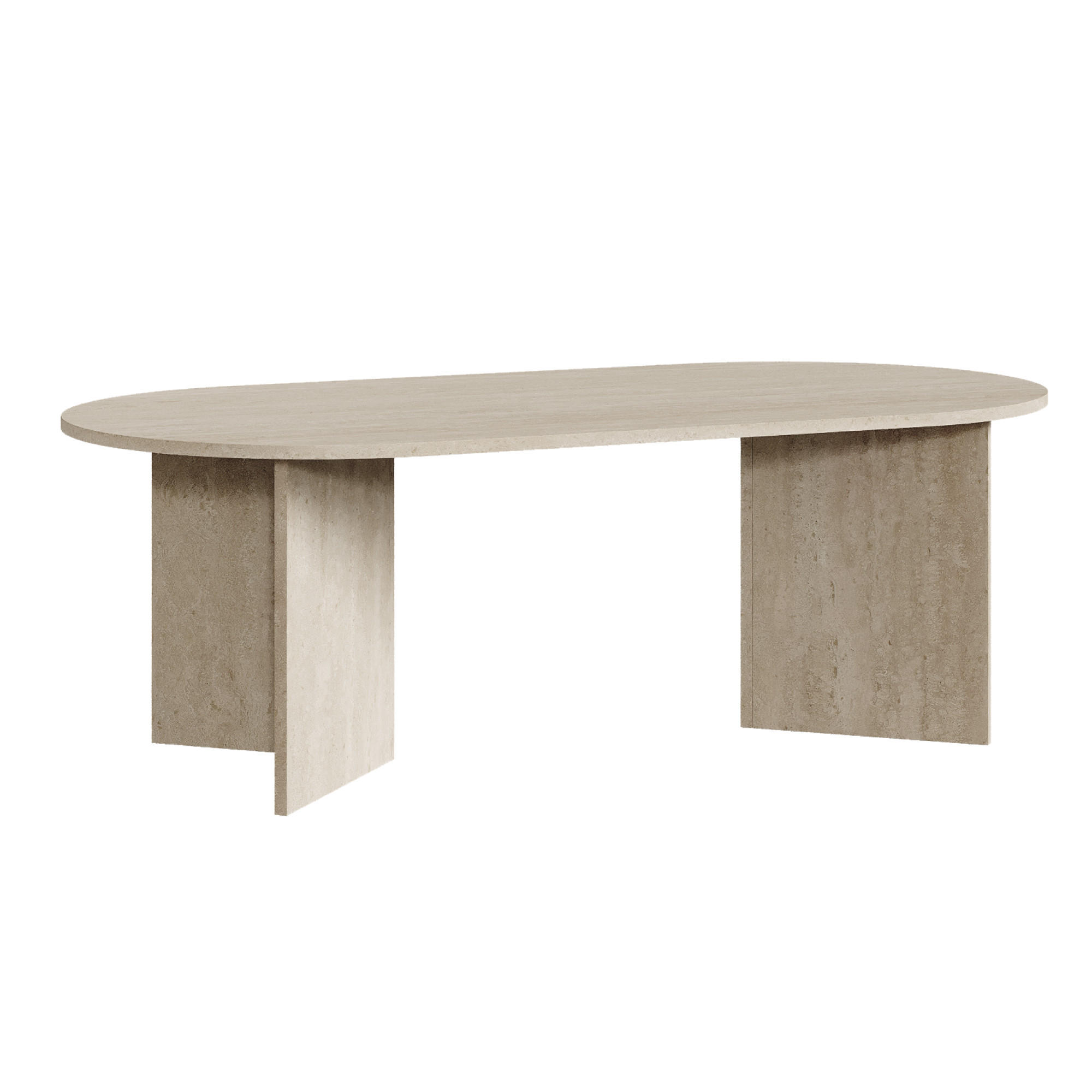 COUCHTISCH Kynd 119/60/40 cm - Beige, Holzwerkstoff (119/60/40cm) - [en.casa]