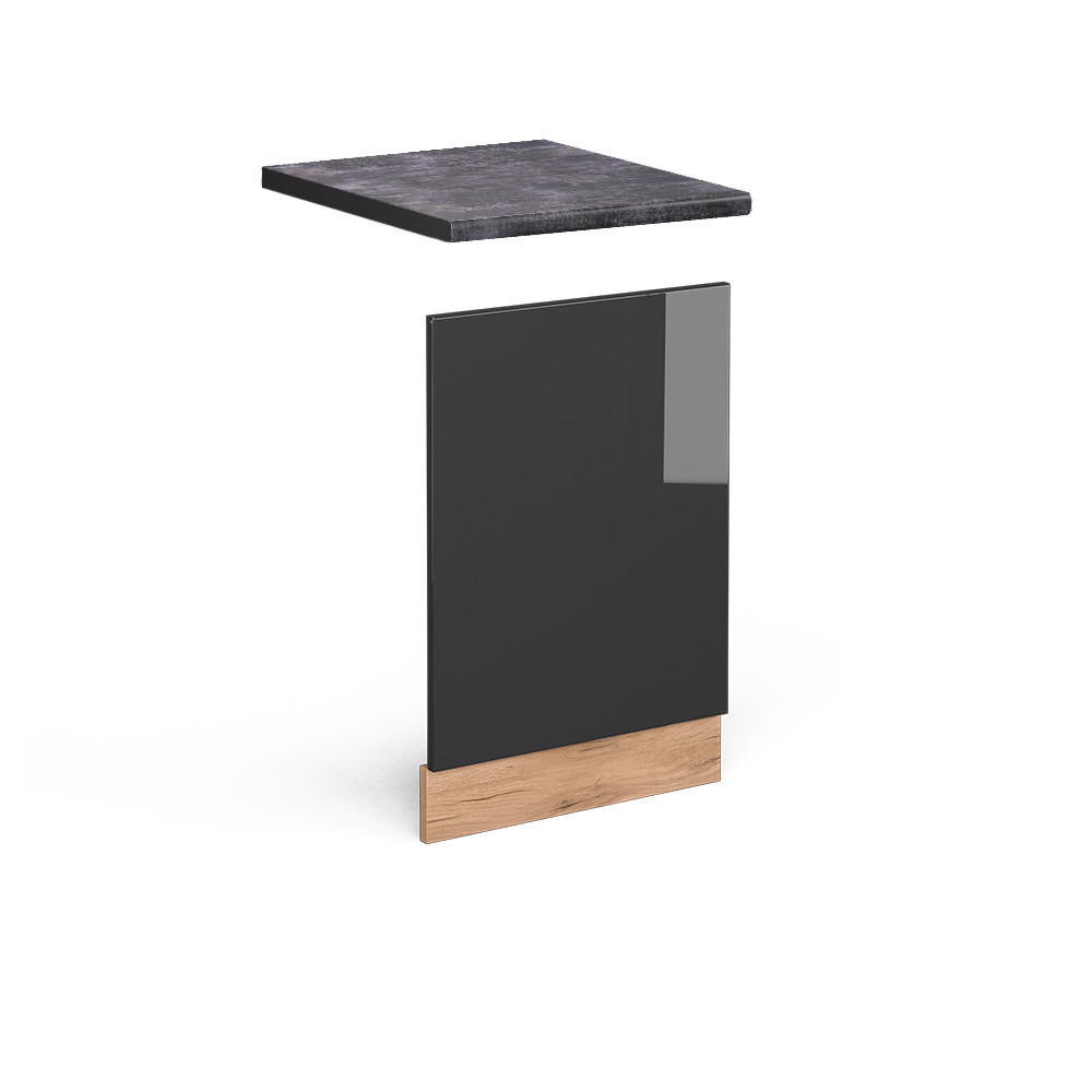 FRONTPANEL R-Line Antracit h&ouml;gblank 45 cm , AP Antracit Svart h&ouml;gglans, Honungsek 67.4/45/60 cm
