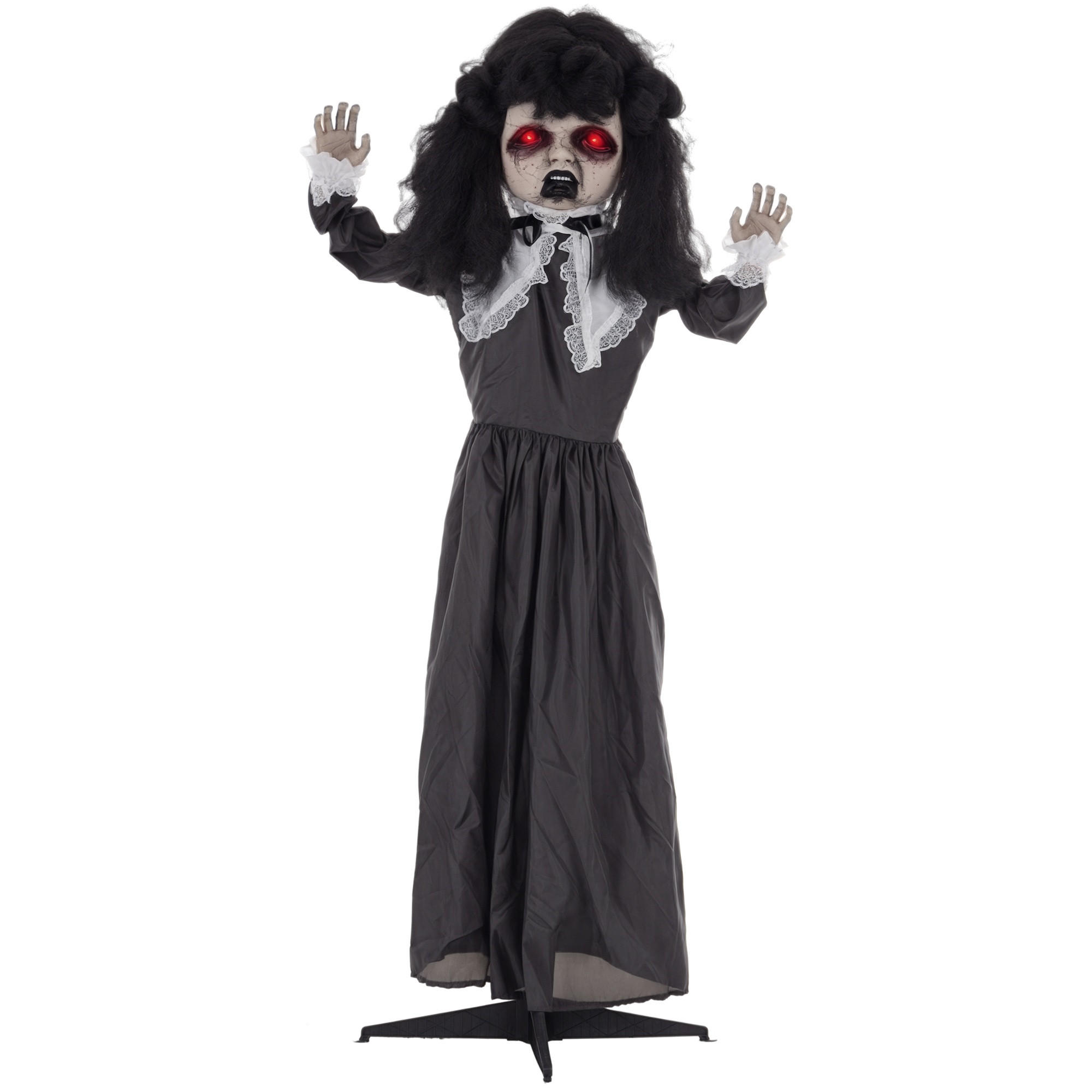 HALLOWEENDEKO DE-42080 Horrorpuppe 160 cm mit Sound Schwarz - Schwarz, Metall (65/160/15cm) - ComfortXL