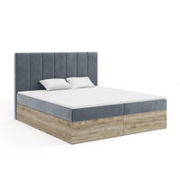 BOXBETT Doppelbett Jessen 180x200 cm Grau - Grau, Textil (180/200cm) - Fedve