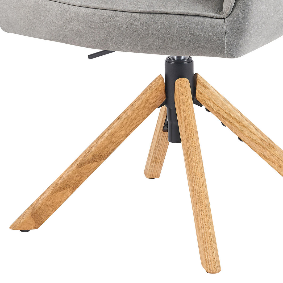 BÜROSTUHL Mika-Jaro - Honigeiche/Hellgrau, Eichenholz/Holz (60/88/65cm) - DUBI Möbel