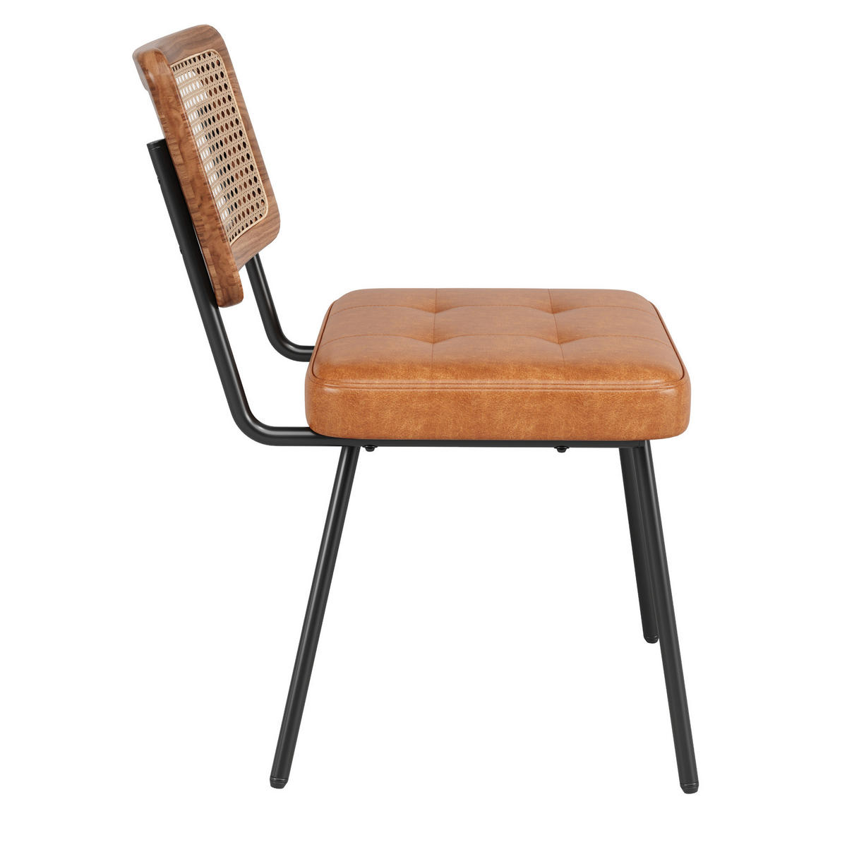 ESSZIMMERSTUHL ergonomisch 61 x 46 x 79 cm PU Braun - Braun, Metall (44/79/46cm) - Meubliv